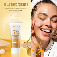 RUICHING Sun Cream SPF 50/PA+++, Lightweight Face Sunscreen, UVA/UVB Protection Sun Lotion Body Sunscreen, Breathable Film-Forming Moisturising Suncream for Daily Use, Travel, Beach