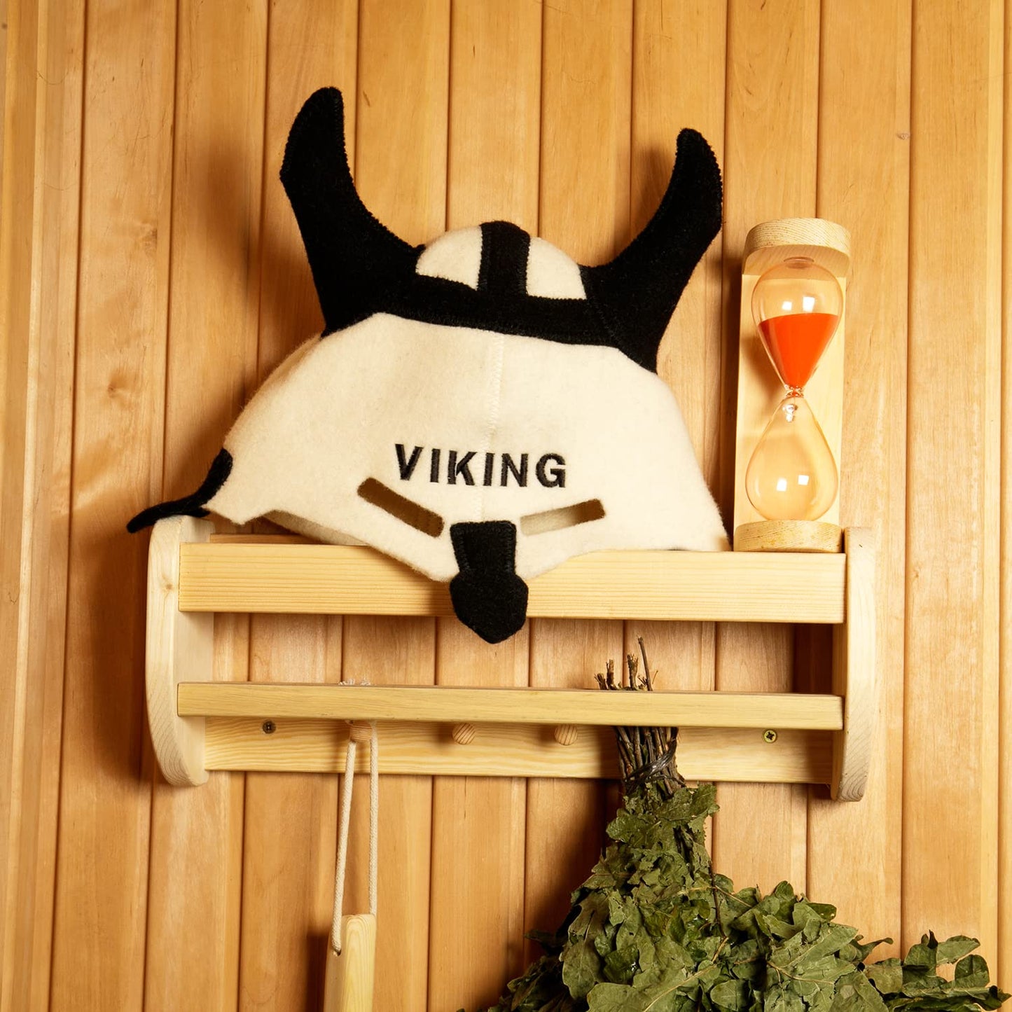 SAUNA GURU Sauna Viking Hat, 100% Organic Wool Felt Sauna Cap, Banya Hat Sauna Hair Protector, Sauna Accessories Embroidered Hat, Sauna Accessory, Sauna Gifts for Men and Women, Russian Sauna Hat