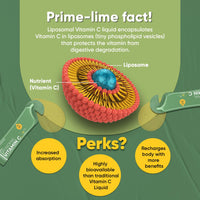 WeightWorld Liposomal Vegan Vitamin C Liquid Sachets - 1000mg Natural Lime Flavour 14 Liquid Sachets - 5ml Per Sachet (Not Vitamin C Effervescent) Sugar-Free, & High Strength - Highly Bioavailable Vitamin C