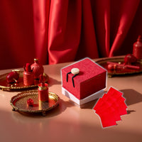 Rosojodg Red Ancient Chinese Lipstick Paper, Lip Gloss Point Lipstick Makeup Rouge Paper with Red Box Women Cosmetic Lips Tool for Beauty and Personal Care