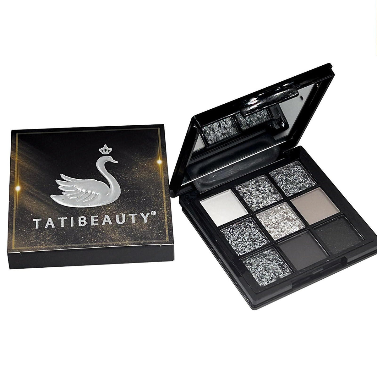 Ezyuanchly Smokey Eyeshadow Palette,9-Color Halloween Black Smokey Eyeshadow Palette,Matte Shimmer Black Dark Gray Smokey Eyeshadow Palette Gothic Palette Waterproo,Good for Halloween