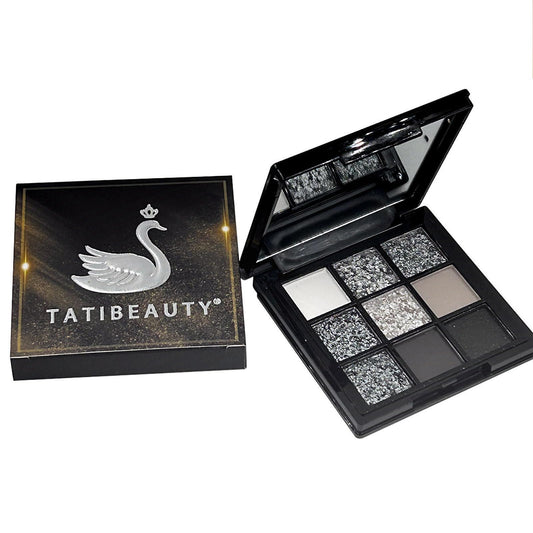 Ezyuanchly Smokey Eyeshadow Palette,9-Color Halloween Black Smokey Eyeshadow Palette,Matte Shimmer Black Dark Gray Smokey Eyeshadow Palette Gothic Palette Waterproo,Good for Halloween