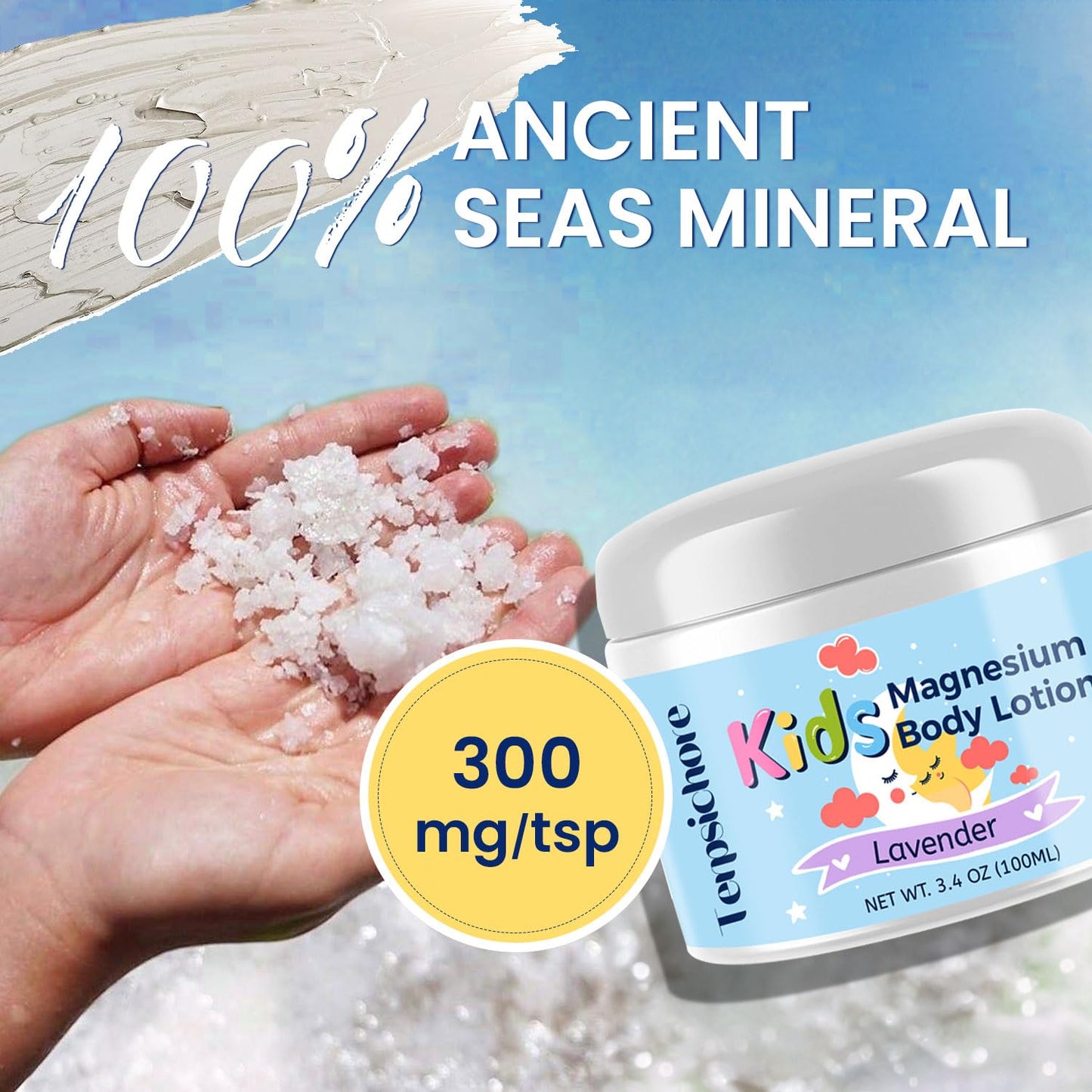 Terpsichore Topical Magnesium Lotion for Kids: Magnesium Chloride Body Cream 100 mL