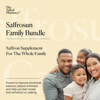 The Naked Pharmacy | Saffrosun Family Bundle | Natural Saffron Supplements for Children & Adults | Vitamin B12 | High Strength | Emotional Balance & Fatigue | No Additives | Vegan | 120 Capsules