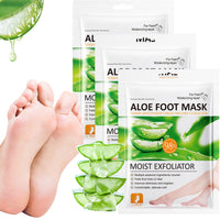 ISBEAUSOLS 3pcs 98% Aloe Extract Foot Peel Mask - Nourish Foot Mask - Soothing and Soften Hard Foot - Foot Moisturiser Socks for Dry Foot - Daily Foo Care,Moist Exfoliator,Improve Darkness
