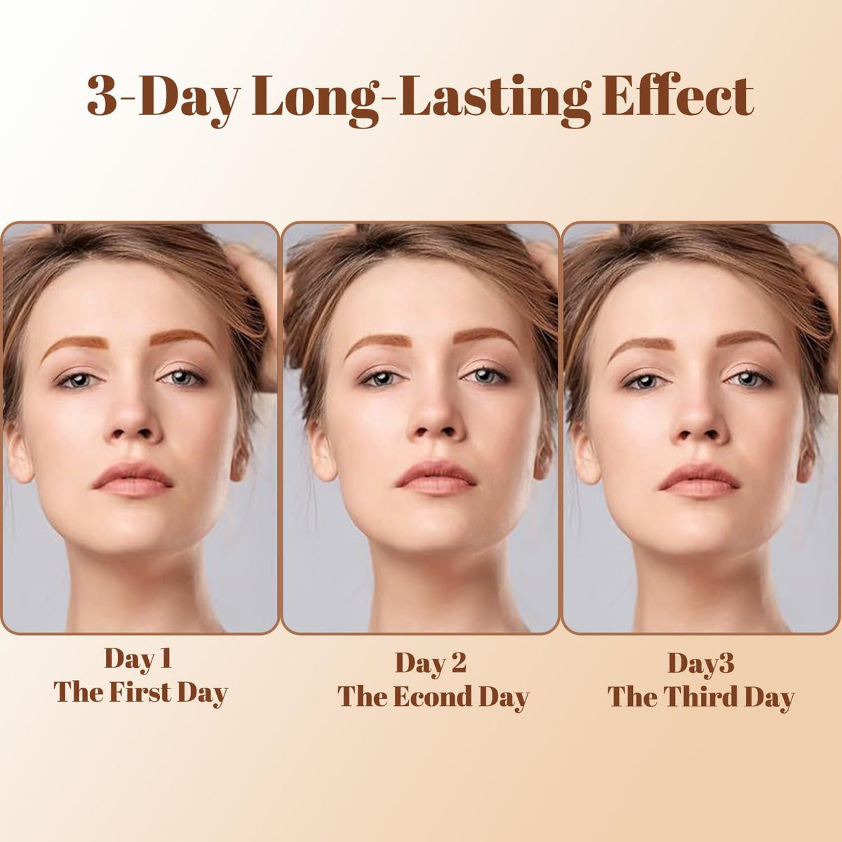 ZoeyShine Natural Colors Peel Off Eyebrow Gel Tint – Waterproof, Smudge-Proof, Long Lasting Up to 3 Days(Light Brown)