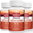 Liposomal Astaxanthin Supplement 24mg Per Serving, Powerful Antioxidant Formula Than VIT C, Eye & Immune Health Support, Superior Absorption (180 Count (Pack of 3))