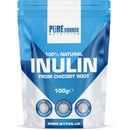Inulin Powder High Grade Prebiotic Soluble Fibre Powder - Vegan GMO Free Made in EU from Natural Chicory Root Fructo OligoSaccharide FOC by Pure Source Nutrition (100g)
