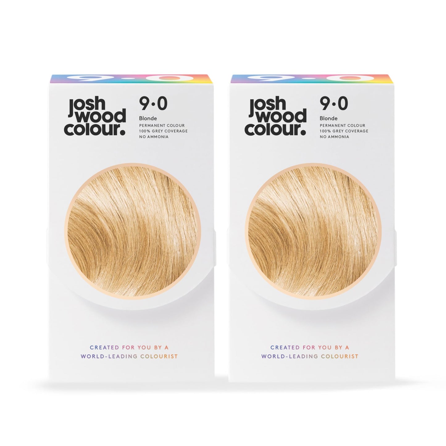 Josh Wood Colour - Ammonia-Free Hair Dye - Permanent Hair Colour with 100% Grey Coverage - Vegan Friendly, Natural-Looking Results, Shiny & Hydrated Hair | 9.0 (Blonde)