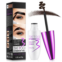Shengqialun Peel Off Eyebrow Tint, Brow Tattoo Peel Off, Waterproof Eyebrow Gel & Long-Lasting Natural Color, Eye Brow Dye for Defined Brows, Smudge-Proof Up to 3 Days for Daily Use(Black Brown)
