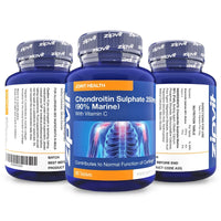 Chondroitin Sulphate 350mg with Vitamin C, 90 Tablets. 90% Pure Marine Chondroitin. Supports Collagen Formation and Cartilage Function.