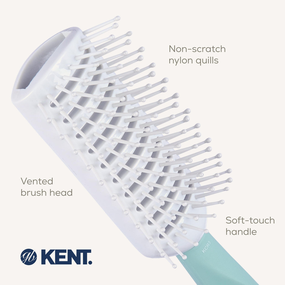 KENT Kent Brushes Kent Create, Tunnel Vented Hairbrush KCR3, Ideal for Detangling and Blow-Drying, Suitable For All Hair Types