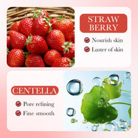 ISBEAUSOLS Foot Peel Mask - Foot Mask - Foot Peel Mask for Hard Skin - Foot Moisturiser Socks - Foot Exfoliator - Repair Heels & Removes Dry Dead Skin for Soft Feet 3 Pack (Strawberry)