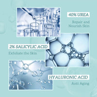 Urea 40% Foot Cream, Cracked Heel Repair Cream, 50g Callus Remover For Dry And Hard Skin Feet and Hand, Maximum Strength With 2% for Hand, Foot and Body Care