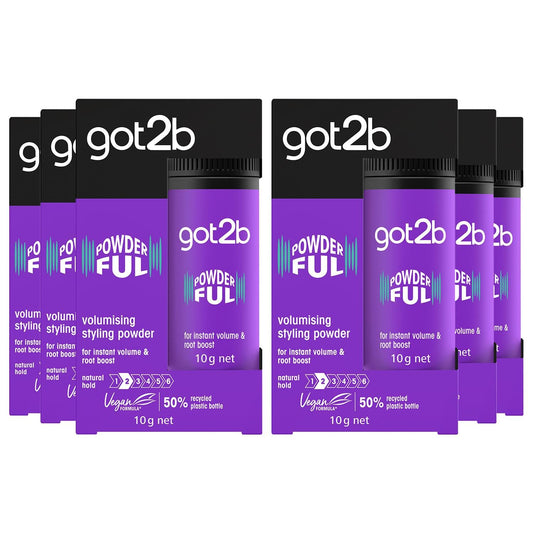 6 x Schwarzkopf Got2b Powder'ful Volumizing Styling Powder 10g