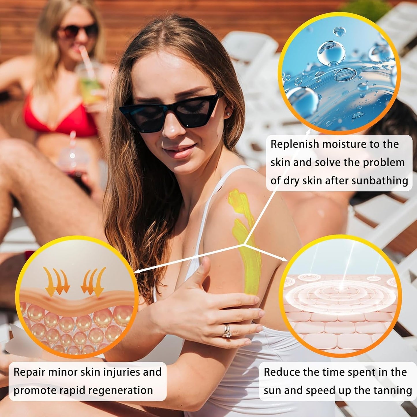 CGBOOM 100g Brown Tanning Accelerator Cream,Brown Tanning Cream, Premium Golden Tanning Gel, Carrot Oil for Sunbeds, Natural Ingredients Advanced Tanning Booster, Self Tanner Oil, All Skin Types