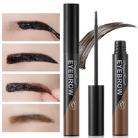 HAORQEE Eyebrow Tint Tattoo Brow Peel off, Brow Tint Brown Eyebrow Gel Semi-Permanent Colour Eyebrow Tattoo Brow Dye, Waterproof Long-Lasting Natural Eye Brow Makeup for Women (Light Brown)