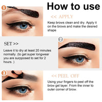 Mubuni Dark Brown Tatto Brow Peel Off Eyebrow Gel Tint,Easy Peel Dye for Eyebrow Coloring,Tatto Bro/w Eyebro/w Co/lour,Dye Eyebr/ow Colou/rs Tat/to Bro/w,Semi Permanent Colo/ur Eye/brow Dy/e