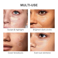 CANUSA Canusa Concealer | Full Coverage | Tri-Color Concealer | Vibrant Color | Waterproof | Long Lasting | Concealer Foundation