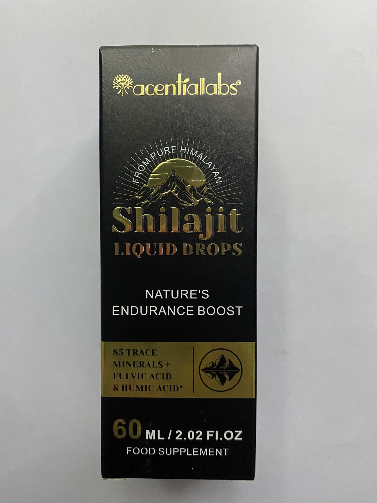 Tamiodfo Himilayan Shilajit Resin Drops, Natural Shilajit from Himalayan, Shilajit Resin with 85+Trace Minerals and Fulvic Acid, Himilayan Shalajit Resin 60ml(2pcs)