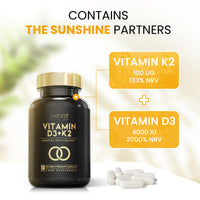 Oxford Origins Vitamin D3 K2 Capsules | Made in the UK | 4000 iu Vitamin D3 & 100mcg K2 MK7 | Boosted with Coconut MCTs for Absorption | 4 Month Supply - 240 Capsules