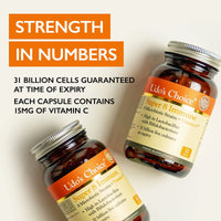 Udo's Choice Super 8 Immune Probiotics - Hi Count Microbiotics with Vitamin C - Supports Bowels and Digestive Health, One a Day Probiotics, 42 Billion Cell Count -8 Microbiotic Strains - 90 Capsules