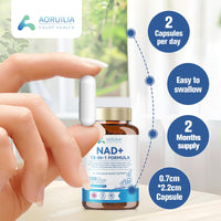 Aoruilia NAD Supplements 1200mg, NAD+ 13 in 1 Superior Antioxidant Blend with Max Absorption for Cellular Energy and Healthy Aging Support, 120 Capsules