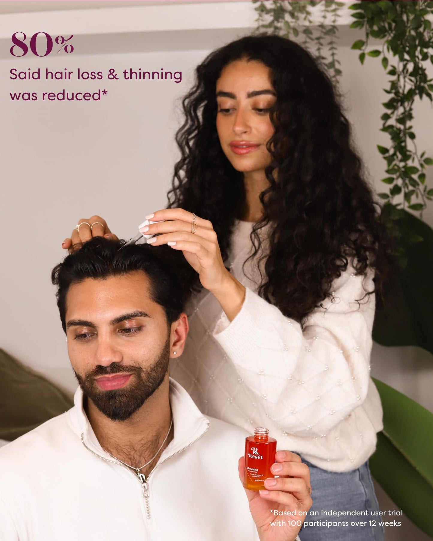 Resèt Hair Growth Serum, 50ml - Boosts Hair Growth, Targets Hair Loss & Thinning, with Caffeine, 4% AnaGain™, Probiotics, Results in 90 Days