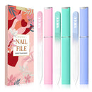 XIPOO Nail File Glass Nail File 3 Pack Premium Glass Nail File with Case Crystal Nail File Professional Salon Manicure Tool for Natural Nails Stocking Fillers for Women and Girls