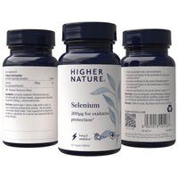 HIGHER NATURE Higher Nature - Selenium 200ug - for Immune Support, Oxidative Stress Protection, Hair and Nails Supplement - Thyroid Support Supplement - Selenium Supplements, Hair and Nail Health - 60 Capsules