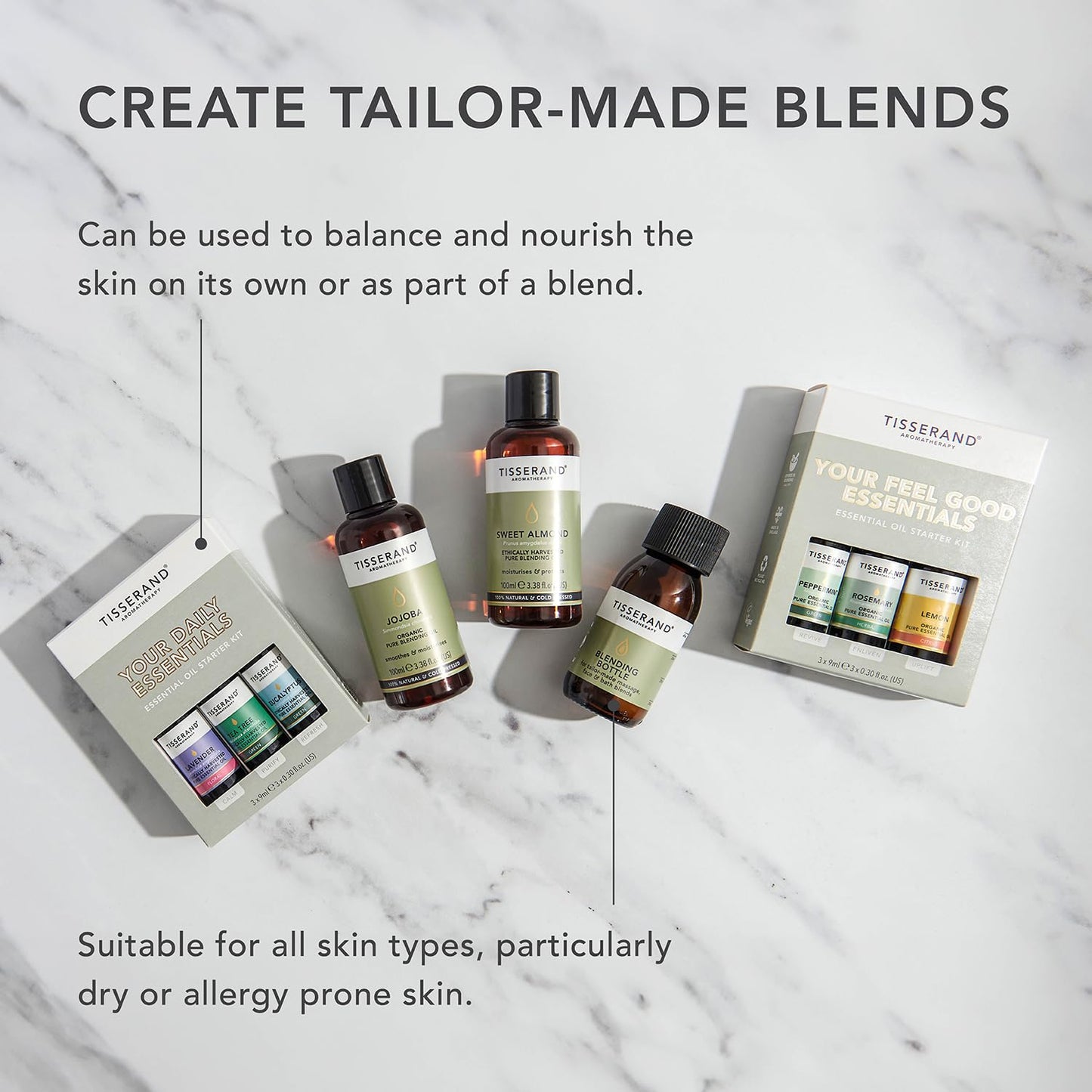 Tisserand Aromatherapy - Sweet Almond Oil - Ethically Harvested Carrier Oil - Face and Body Blending Oil - 100% Natural and Pure Carrier Oil for Essential Oils Mixing