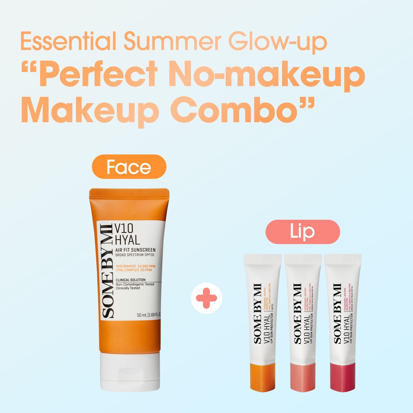 SOME BY MI V10 Hyal Lip Sun Protector 7ml Duo_SPF 15_Clear(original)_Hydrating Lip Balm with Shea Butter,Vitamins and Hyaluronic Acid_Moisture Protection_Reduching Wrinkles_Koeran skincare