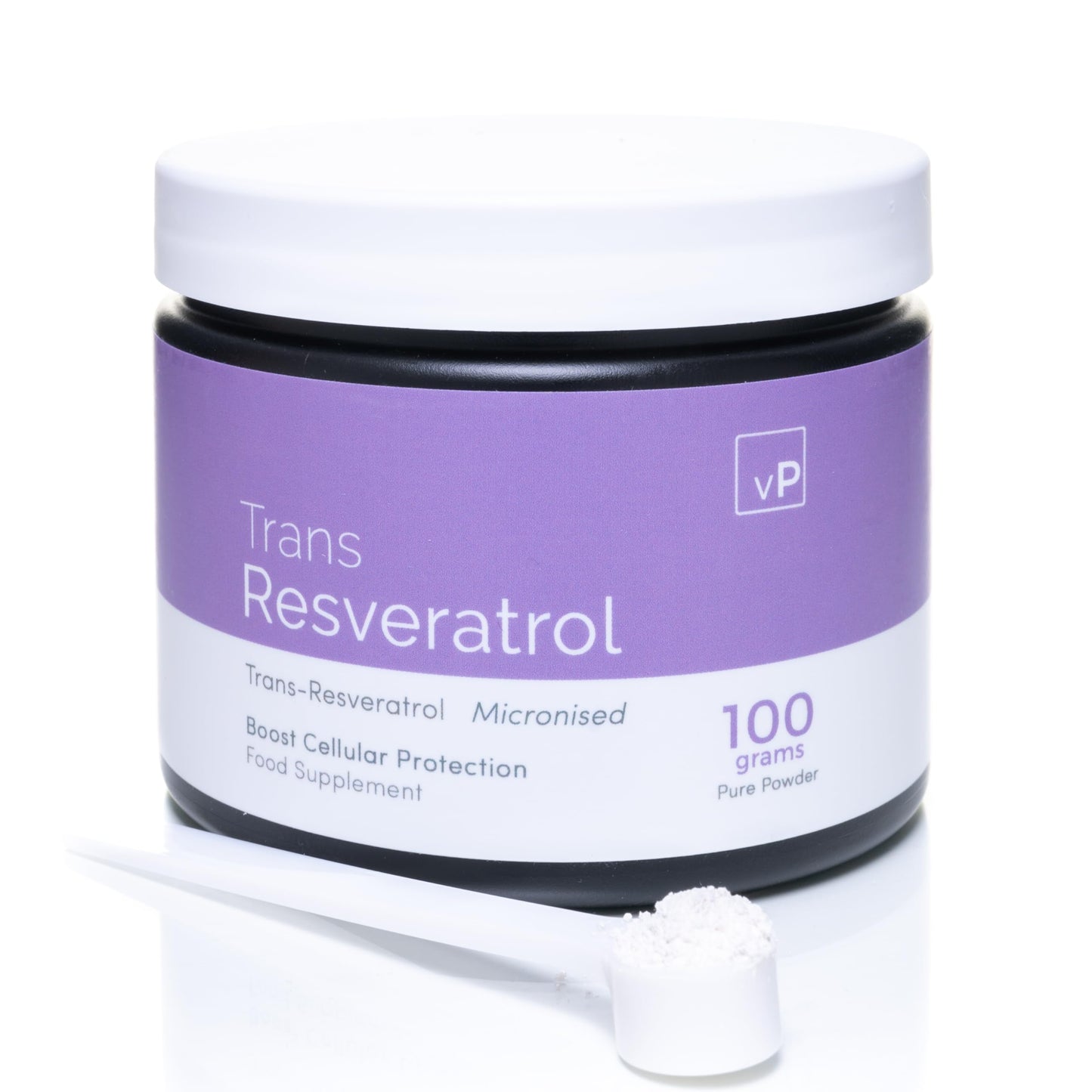 vP Vitality Pro Trans Resveratrol Micronised Powder 100 Grams - Third Party Tested Over 99% Purity - Natural Pure Trans Resveratrol Supplement 100g - Vitality Pro