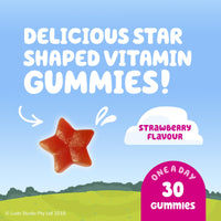 Bluey Kids Multivitamin Gummies - 14 Essential Vitamins & Minerals to Support Growing Bodies, Immunity & Tiredness - Strawberry, No Added Sugar, Vegan, Gluten Free - 30 Gummys for Children Ages 3-12