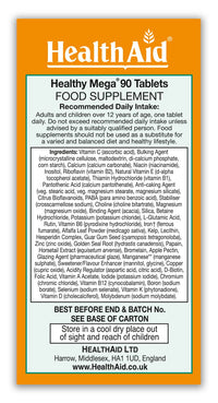 HealthAid Healthy Mega - Prolong Release - 90 Vegetarian Tablets
