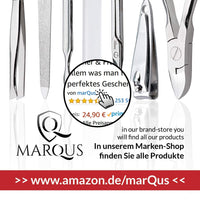 marQus Solingen Manicure Set for Women and Men - 12-Piece Professional Pedicure Kit - Presented in a Genuine Leather Case - Perfect for Travel, as a Gift, or for Home Use, Darkblue