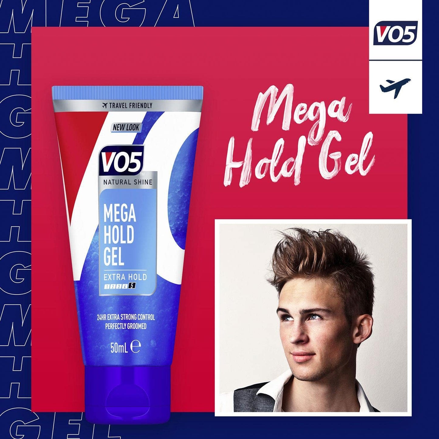 VO5 Mega Hold Styling Gel, 50ml