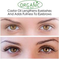 Organic The Best Organic Castor Oil Cold Pressed Undiluted,Certified, Premium Quality 50 ml, Skin,Hair,Eyelash,Eyebrow,Moisturiser