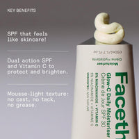 facetheory Glow-C Daily Face Moisturizer SPF 30 (Grapefruit) - Lightweight, Dual-Action Vitamin C & Niacinamide Hydrating Cream for All Skin Types (50 ml)