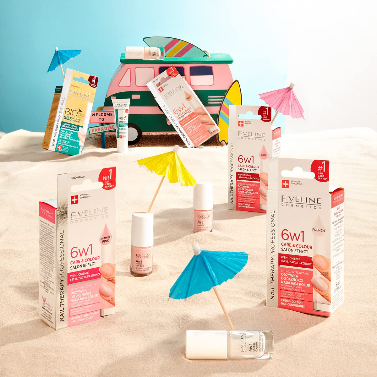EVELINE COSMETICS Eveline Cosmetics Nail Therapy Professional Concentrated Nail Conditioner with Color - French, 5 ML | Enriched with Colour&Double Strong™ Complex