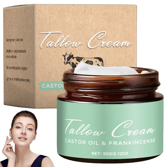 atnayo Grass-fed Beef Tallow with Frankincense Oil & Castor Oil, Tallow and Honey Balm
