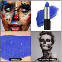 LOPHE Face Paint Stick, Blue Eye Body Paint Stick for Softball Football Baseball Lacrosse, Non Toxic Makeup Stick for Adults Kids Halloween Cosplay, Sport Oil-based Painting Stick