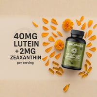 Max Botanics Lutein 40MG Zeaxanthin 2MG Natural Eye Strain Vision Support High Strength Supplement Blue Light Defence Macular Health Vegan 120 Capsules UK Made