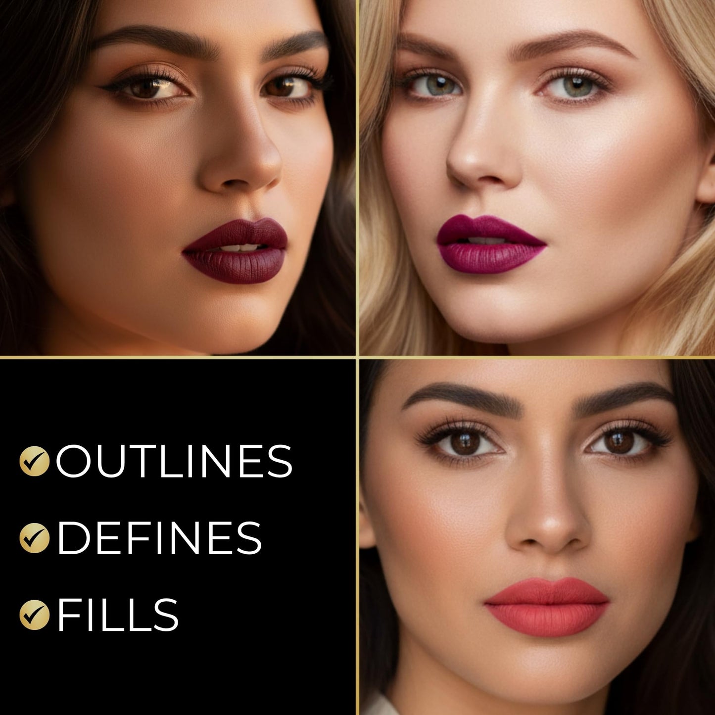 BROOKLIN IMPALA | Brooklin Waterproof Lipliner Color Light Brown 205 | Permanent lip profiler | Water resistant lipstick | Long-term lipliner