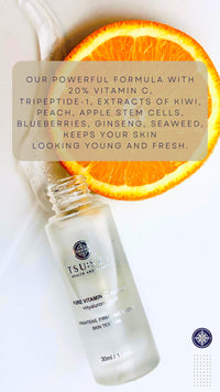 TSU:SEI Health and Beauty 20% PURE VITAMIN C SERUM For Face with Hyaluronic Acid by TSU:SEI. Organic, Anti Ageing, Anti Wrinkle Serum For Face. Sensitive, Dry, Oily, Acne Prone Skin. Women and Men.30ml.