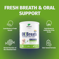 Nature's Finest by Nutrisslim OK!Breath - 6-in-1 Digestive Enzyme Complex, Natural Freshener and Bad Breath Treatment for Adults, Patented DigeZyme® Formula