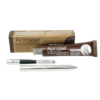 Apraise Professional Eyebrow & Eyelash Tint 20ml | Best Brow & Lash Semi – Permanent Dark Brown Colour Dye | Includes Nūr Tinting Brush with Aluminium Handle and Foldable Design | UK Brand