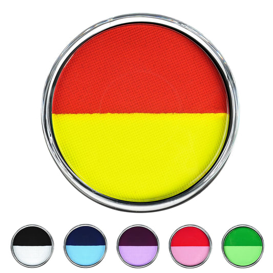 LOPHE Face Body Paint, 2 Colors Water Soluble Face Body Makeup Pigment for Adults Kids, Water Based Face Palette Paint, Face Painting Supplies for Halloween Drama Stage Performance Makeup, 30g
