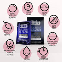 Blonde By Choice Professional Hair Bleach, Blonde by Choice Blue Velvet, Premium Hair Lightener, 9 Levels Of Lift, Inbuilt Blonde Toner, Perfect Bleach Hair Dye for Root Touch up, Highlights, Balayage, Ombre (100g)