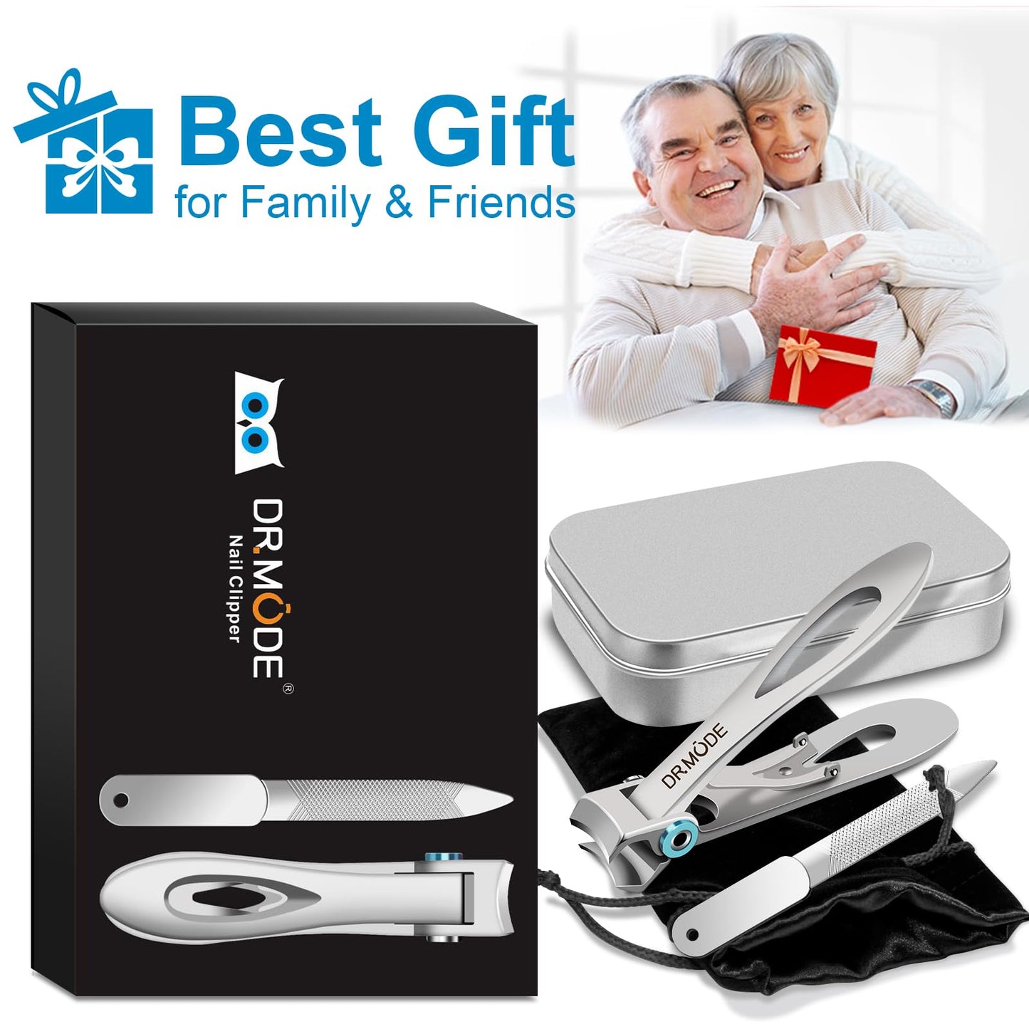 DRMODE Nail Clippers for Thick Nails with Wide Jaw Opening